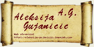 Aleksija Gujaničić vizit kartica